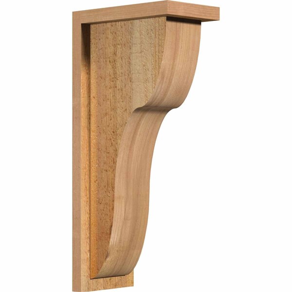 Ekena Millwork Carmel Rough Sawn Corbel w/Backplate, Western Red Cedar, 6"W x 10"D x 22"H COR06X10X22CAR01RWR - main
